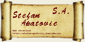Stefan Apatović vizit kartica